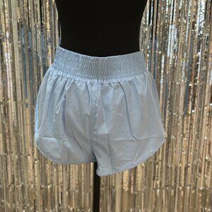 NWT BMJL light blue athletic short women's medium with spandex pocket undershort